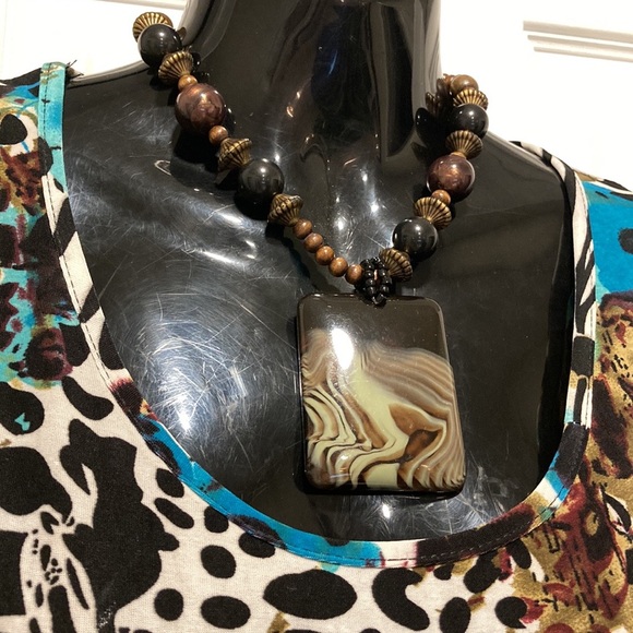 NWOT - Casa Donna Sleeveless Summer Dress Pullover Round Neck Style Animal Print - Picture 8 of 15